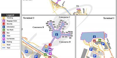 Ben gurion international airport Landkarte