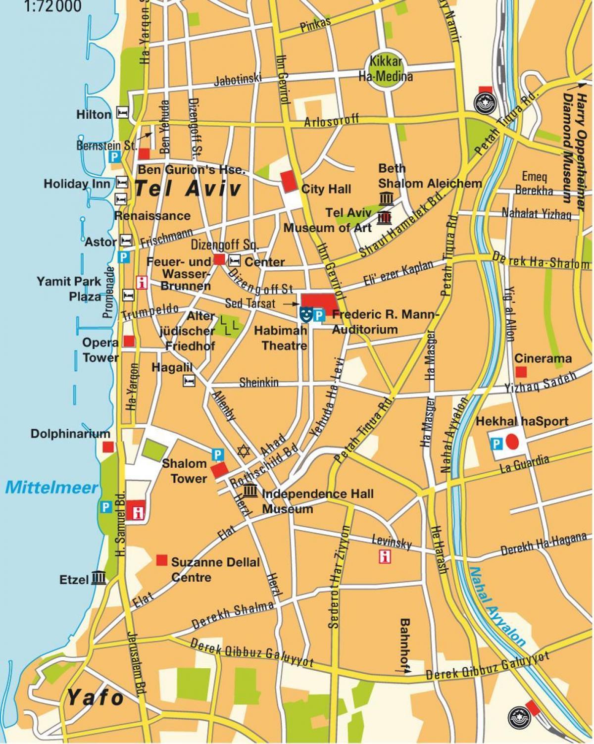 Karte von Tel Aviv