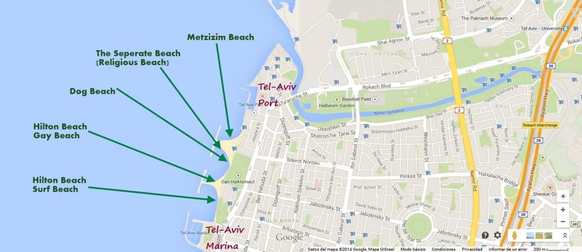 Karte von namal Tel Aviv