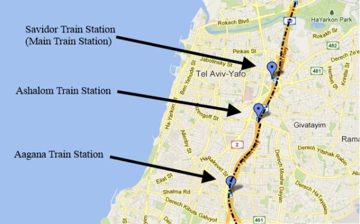 Karte von sherut Karte Tel Aviv