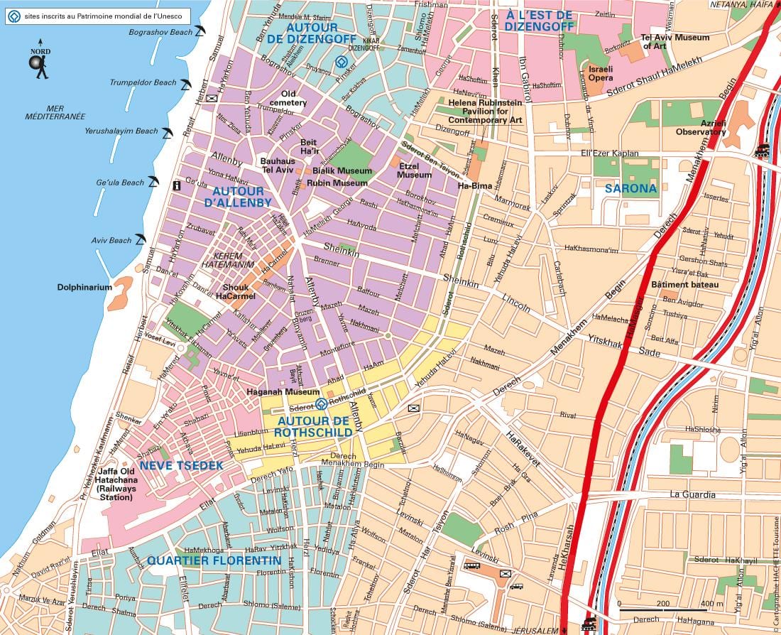 Karte von Tel Aviv Parken